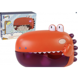 Dinozaur do kąpieli produkujący bańki czerwony